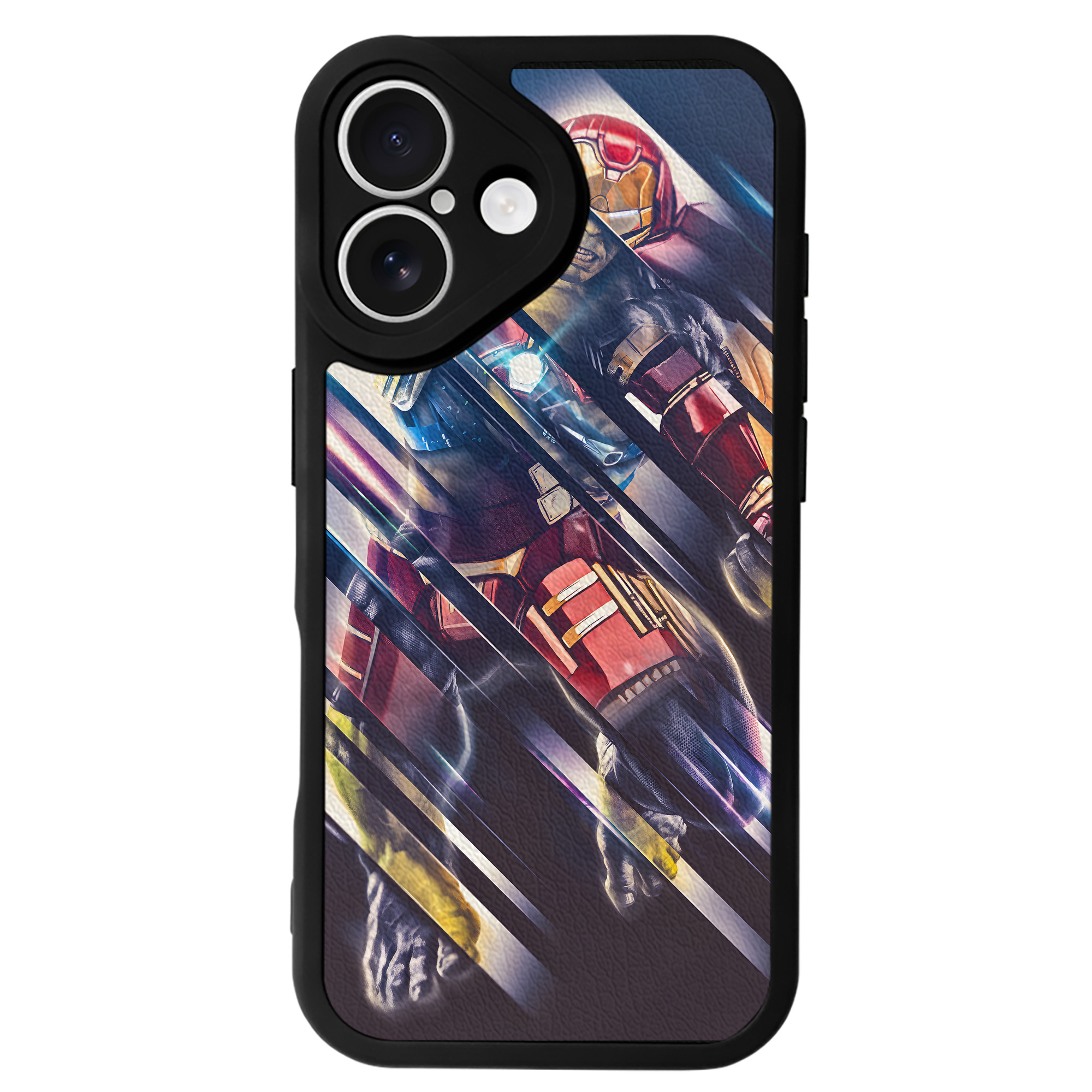 （画像用） アベンジャーズ The Avengers 【iPhone 16シリーズ対応】シリコンスマホケース（レザー調） 材質：シリコン